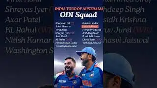 India's ODI Squad for Australia #cricket #australia #india #2025 #squad #tour #worldcup #indiansquad