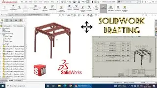 Solidwork Drafting Tutorial |Weldment Design|#solidworkstutorial #drafting #3ddesign #caddesign #3d