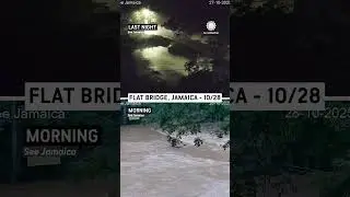 Jamaica Bridge Flooded during Hurricane Melissa