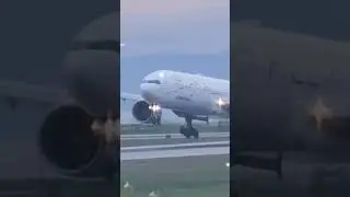 #Star Alliance #Boeing 777-35ER #Heavy Landing on 08L