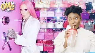 Reacting to Jeffree Star&rsquo;s My Pink VAULT Closet Tour | A $23000 Diamond Lipstick Case