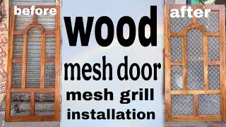 Wood mesh door mesh & grill installation     🪵 🚪