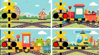 Colorful Train Ride 🚂 | Explore Animals on Every Train Car | Educational Fun Video!