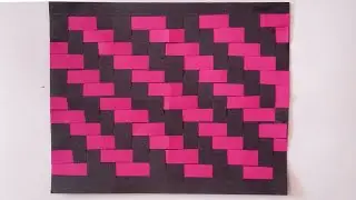 Black pink 🥰 paper weaving craft | Paper Mat DIY | KKBS art and craft