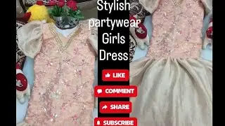 Stylish partywear girls dress 🌼🌸 || trending dress for girls 🌸 #fishcutdress