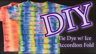 How To Tie Dye | DIY Tie Dye with Ice | Tie Dye Accordion Fold | Ice Dye