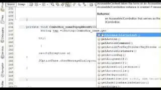 Java prog#10. Display jtextfield when select item in jcombobox in Netbeans Java and Sqlite (mysql)