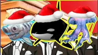 Ghost Shark Vs Orca Shark Vs Jelly Fish   Coffin Dance X Christmas COVER