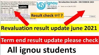 ignou revaluation result june 2021|ignou results update 2021|Results june 2021|Result 3rd Updated
