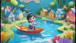 Five Little Paper Boats Sailing Away | Nursery Rhymes for Kids & Baby Songs
