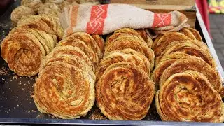 Приготовление печенья с кунжутом и грецкими орехами - китайский завтрак