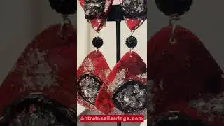 Candy Apple Red Clip on earrings