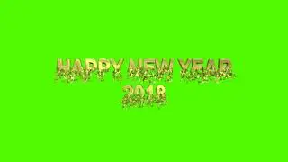 HAPPY NEW YEAR EXPLOSION 2018 3D GREEN SCREEN EFFECT{FIM STOCK FX}