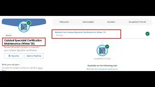Catalyst Specialist Certification Maintenance (Winter '25) | Salesforce Trailhead