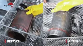Cylinder Liner Rust Removal with Skymen Dual Stage Ultrasonic Cleaner | Efficiency Cleaning & Drying