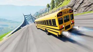 Full Throttle INSANE Long Downhill lane | BeamNG.drive Realistic Crashes & Speed Test #10