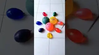 Green Red Blue Polka Balloon Orbeez #asmr #orbeez #oddlysatisfying