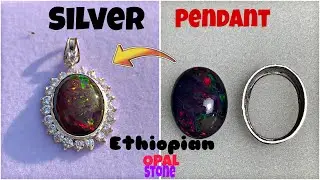 Прекрасный серебряный кулон с эфиопским опалом в продаже #1millionviews #gemsnjewellery
