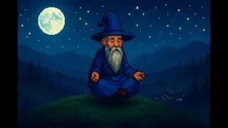 Full moon meditation upon night constellations | Retro Fantasy RPG Soundtrack for Chill, Rest, Study