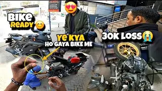 Ye kya ho gaya bike me || R15 Paid service cost || R15 handle problem solve ni hua || Bike pumcher 🥲