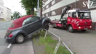 Kurioser Autounfall in Rostock