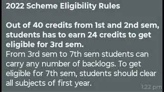Eligibility criteria for 2022 Scheme Students - VTU UNIVERSITY 