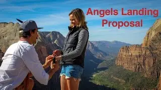 Romantic Proposal on Deadly Hike - Angels Landing, Zion National Park