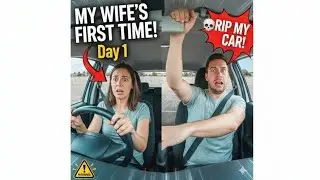 Can She Do It? My Wife's First Time Learning to Drive 🚗