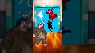 Sakura School Simulator: Помогите медсестре Рине Тамаки и Тайге поместиться на картинке в лифте #...