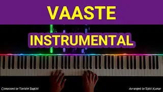 Vaaste Piano Instrumental | Karaoke | Tutorial | Cover | Notes | Chords | Hindi Song Keyboard