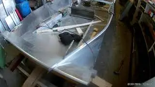 Изготовление алюминиевой лодки плоскодонки.
