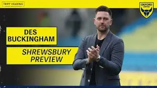 Des Buckingham previews Shrewsbury