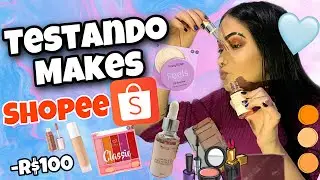 TESTANDO MAKES DA SHOPEE🧡(mto barato) | JULIANE SOARES
