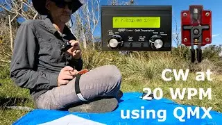 CW at 20 WPM using QMX transceiver and Slidewinder DX antenna