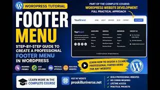 HOW TO DESIGN WORDPRESS WEBSITE FOOTER MENU