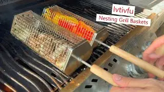 Ivtivfu Nesting Grill Baskets, great for grilling all sorts  #grill #grilling #baskets
