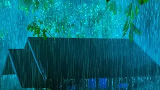 Instant Sleep in 3 Minutes 🌧️ Soothing Rain and Thunder on Tin Roof for Stress Relief & Deep Sleep