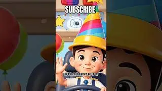 Wheel on the Birthday Bus 🎂🚌 | Fun Kids Song #Shorts
