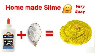 Easy home made slime ! How to make slime with homemade activator ! #youtube #homemadeslime #slime 