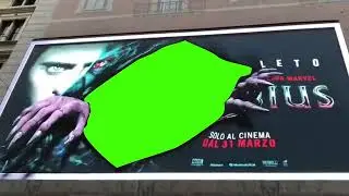 Morbius motion poster meme template - green screen