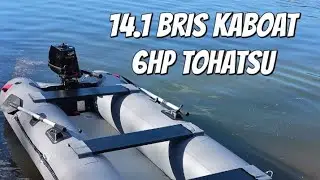 14.1 FT Bris Inflatable Boat with  6HP Tohatsu!