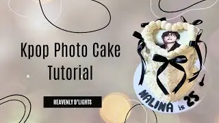 K-Pop Photo Cake TutorialㅣBTS Vintage Style Heart Shaped Cake 