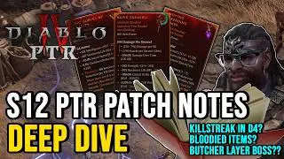 Season 12 PTR Patch Notes Full In-depth Analysis - Diablo 4