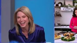 Amy Robach - Royal Blue Satin Blouse (2021) #style #fashion #silkycore