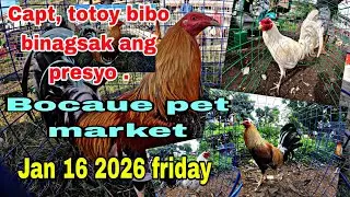 Capt , totoy bibo binagsak ang presyo , Bocaue pet market Jan 16 2026 friday .