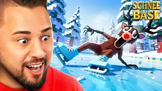 Eine EISLAUFBAHN bauen in der XXXL Schneebase!