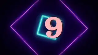 3D golden neon fact number animation Fact Slides Rio