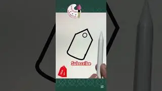 How to draw a tag? Easy drawing for beginner kids.    #shorts #viralshort