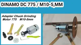 REVIEW DAN TES MOTOR /DINAMO DC,775 DC 12,VOL Adapter Chuck Grinding M 10-5mm