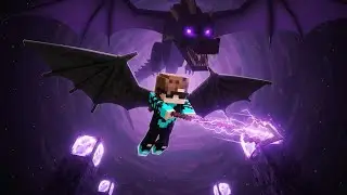 I Use Spear With Elytra For Beat Dragon in Minecraft pe #minecraft #gaming #minecraftpe
